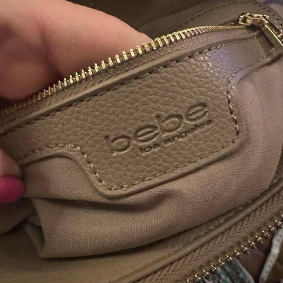 Bebe Leather Metal Handled Handbag Tassel Purse - Picture 3 of 10